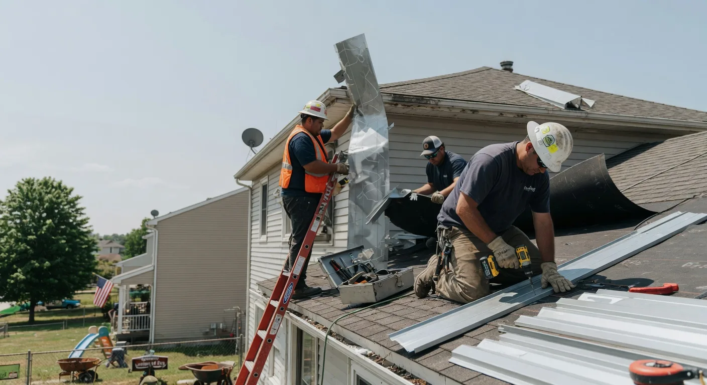 Storm Damage Metal Roof Repair in Munday, WV